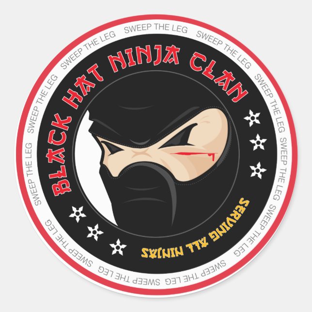 Black Hat Ninja Sticker (Front)