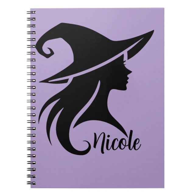 Black Hat Witch Wiccan Witches Halloween Party Notebook (Front)