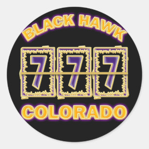 BLACK HAWK COLORADO CLASSIC ROUND STICKER