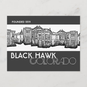 Black Hawk Colorado old town buildings postcard
