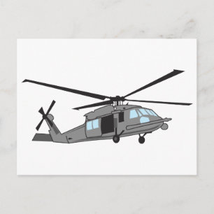Black Hawk Helicopter Postcard