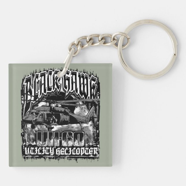 Black Hawk Key Ring (Back)
