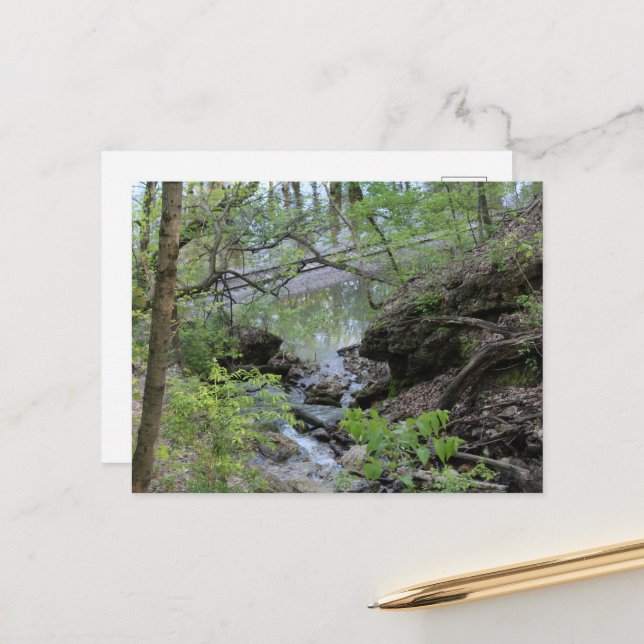 Black Hawk Springs in Burlington, IA Down the Hill Postcard (Front/Back In Situ)