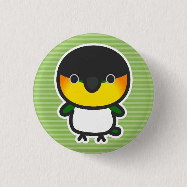 Black-headed Caique 3 Cm Round Badge (Front)