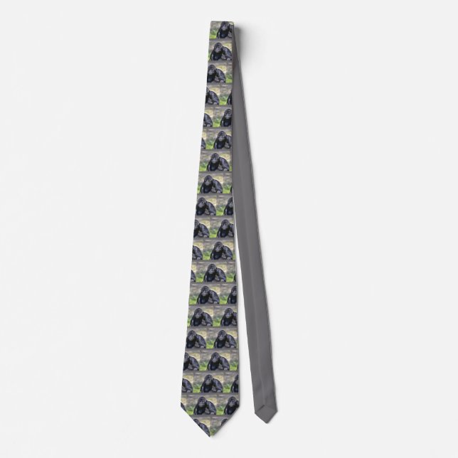 Black-headed spider monkey tie (Front)
