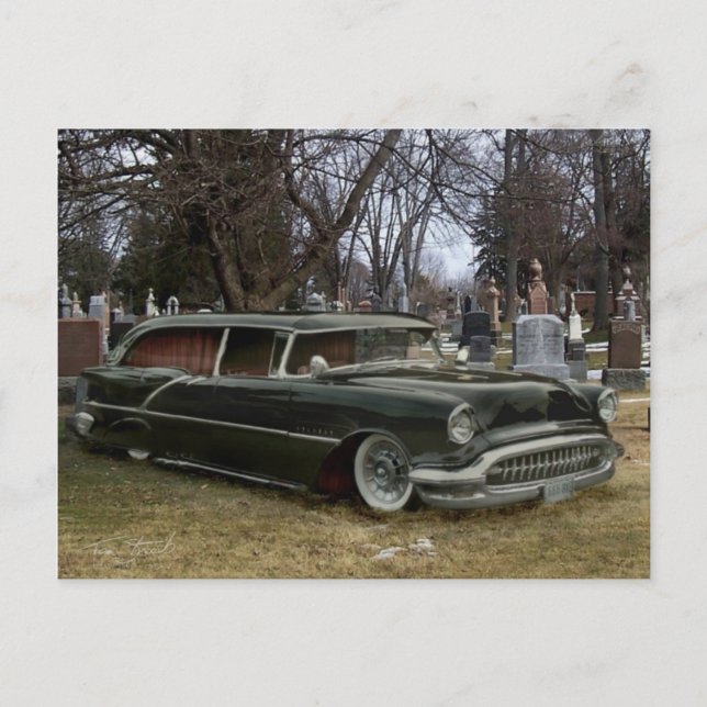 black hearse postcard (Front)
