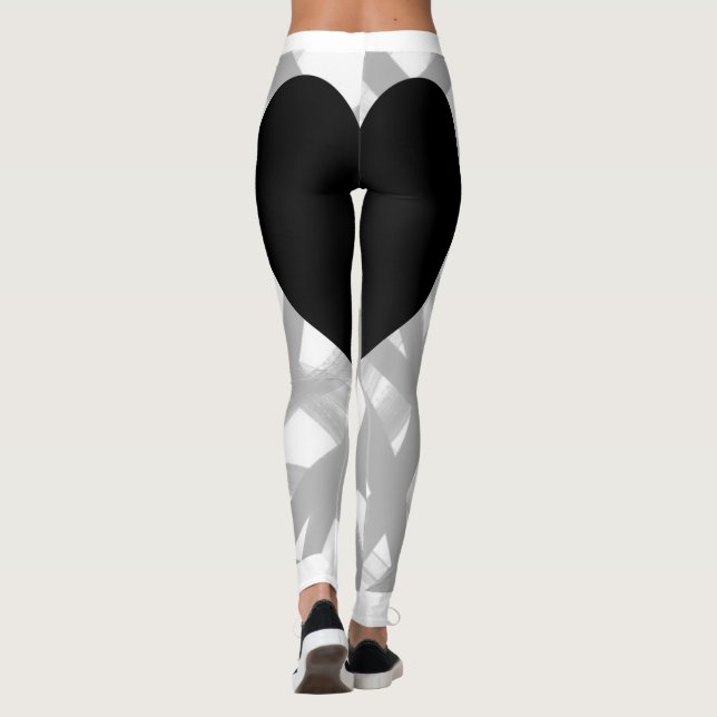Black Heart Back Leggings (Back)
