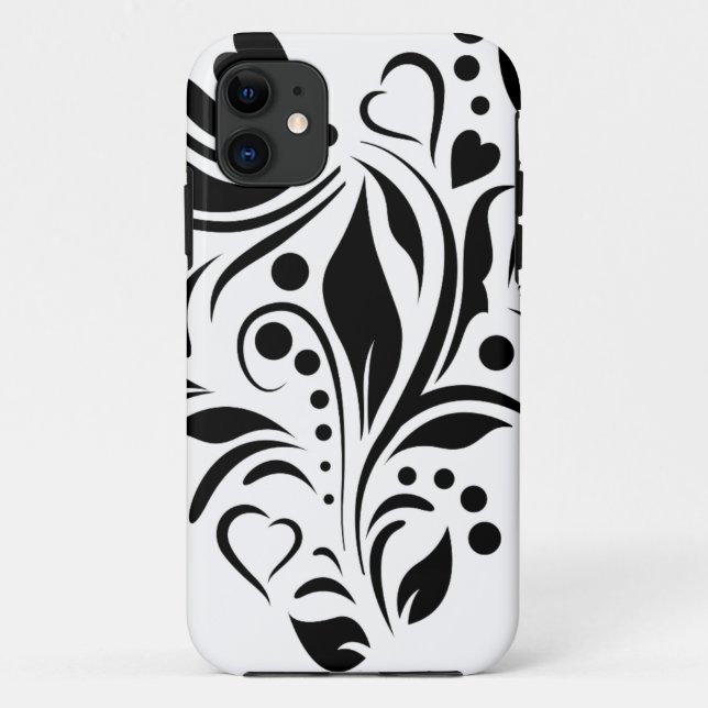 Black Heart Case-Mate iPhone Case (Back)