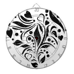 Black Heart Dartboard
