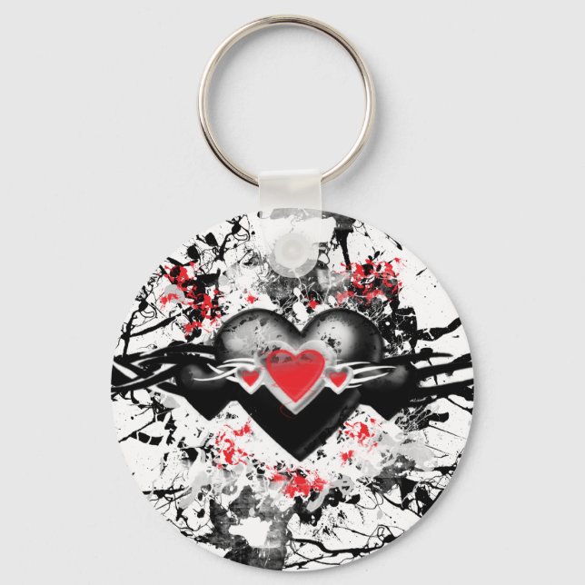 Black Heart Key Ring (Front)