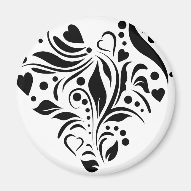 Black Heart Magnet (Front)