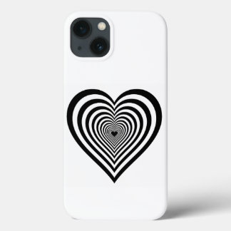 Black Heart Optical Illusion iPhone Case