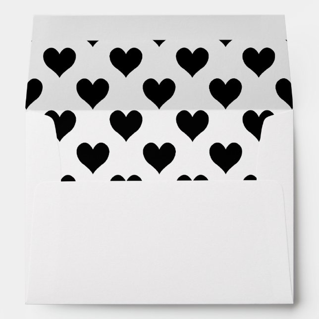 Black Heart Pattern Envelopes (Back (Bottom))