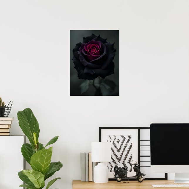 Black Heart Rose  Poster (Home Office)