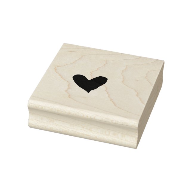 Black heart shape custom design template  rubber stamp (Stamp)