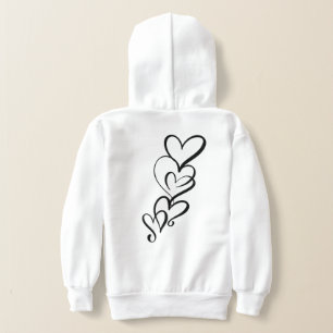 Black Heart Trio Girl’s Hoodie