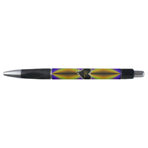 Black Heart with Stars on purple yellow Rainbow