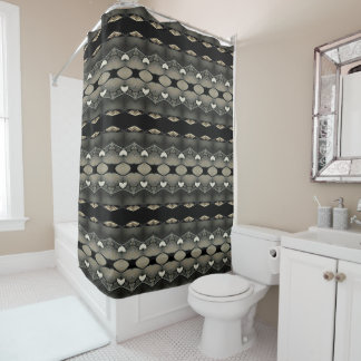 Black Hearted Shower Curtain