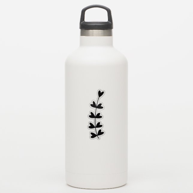 Black Heartleaf Plant Transparent Custom Cut (Waterbottle)