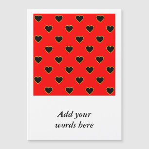 Black Hearts on a Red Background Love and Romance