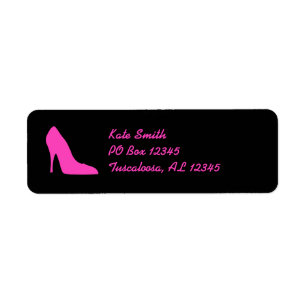 Black Heel Avery Label Return Address Label
