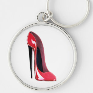 Black heel, red stiletto shoe key ring
