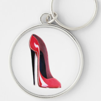Black heel, red stiletto shoe key ring
