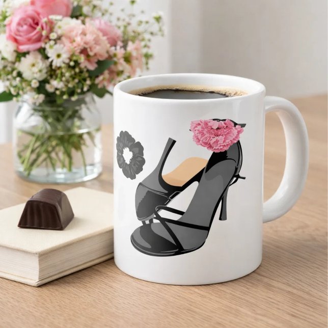  Black Heels & Bride's heels– Classy Femin Large Coffee Mug (Creator Uploaded)