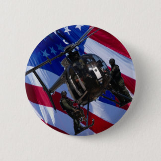 Black helicopter 6 cm round badge