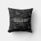 Black Hello Throw Pillow