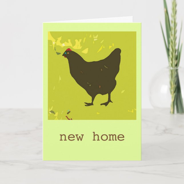Black hen New Home Card (Front)