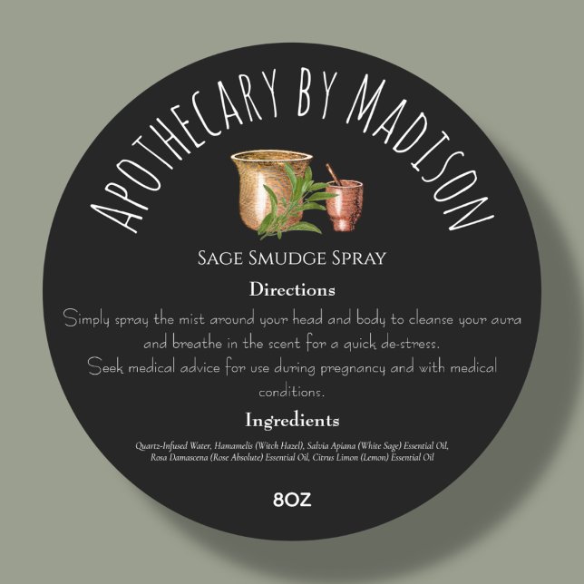 Black | Herbal Product Ingredient Labels (Creator Uploaded)