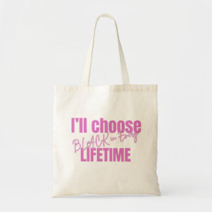Black Heritage Appreciation Modern Text Tee Tote Bag