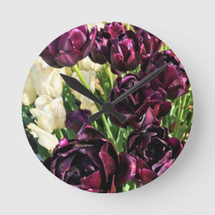 Black Hero Tulips, Oregon Round Clock