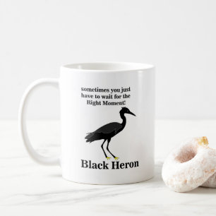 Black Heron Egret Bird Wildlife Coffee Mug