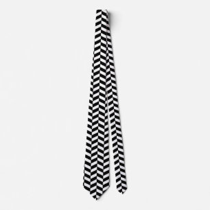 Black Herringbone Tie