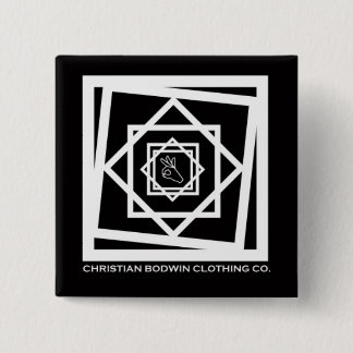 Black Hex 15 Cm Square Badge