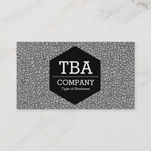 Black Hexagon - Craquelure Pattern Business Card