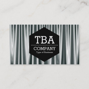 Black Hexagon - Silver Curtains 02 Business Card
