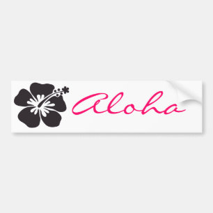 black hibiscus flower bumper sticker