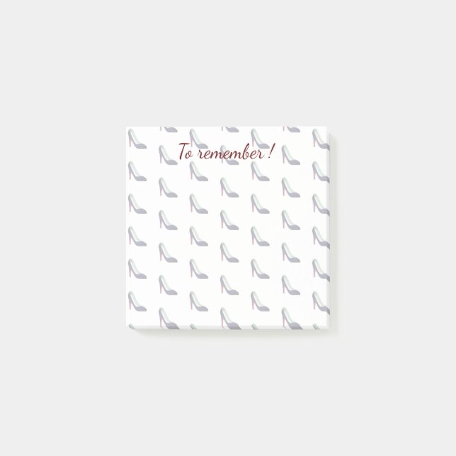 Black High Heels Emoji Post-it Notes (Front)