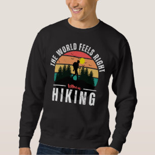 Black Hiking Hikers Camping Camp Vintage Retro Sweatshirt