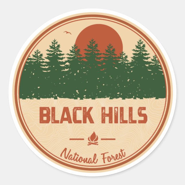 Black Hills National Forest Classic Round Sticker (Front)