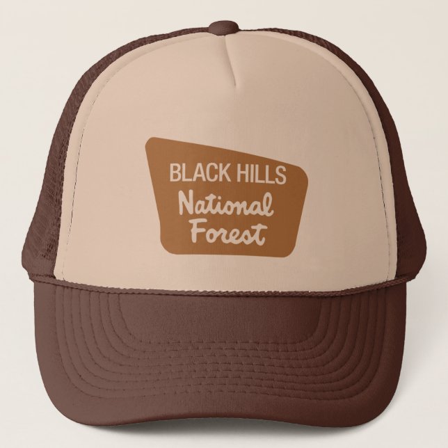 Black Hills National Forest (Sign) Trucker Hat (Front)