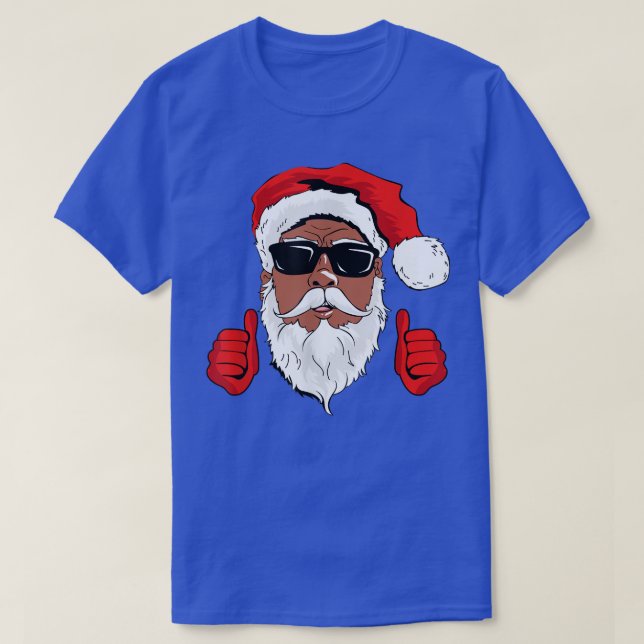 Black Hip Hop Santa Claus African American Santa C T-Shirt (Design Front)