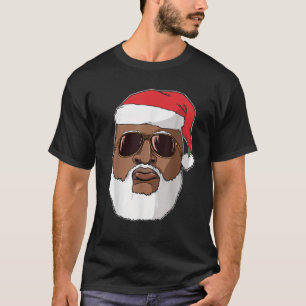 Black hip hop Santa Claus novelty African American T-Shirt