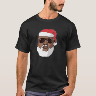 Black hip hop Santa Claus novelty African American T-Shirt