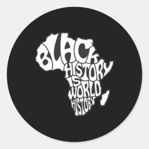Black History1  Classic Round Sticker