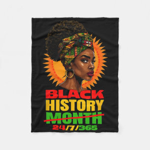 Black History 247365 Melanin Juneteenth African Am Fleece Blanket