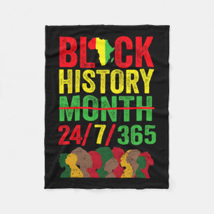 Black History 247365 Men Women Kids Black History Fleece Blanket